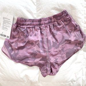 Lululemon Hotty Hot Camo Pink Taupe Shorts NWT 8